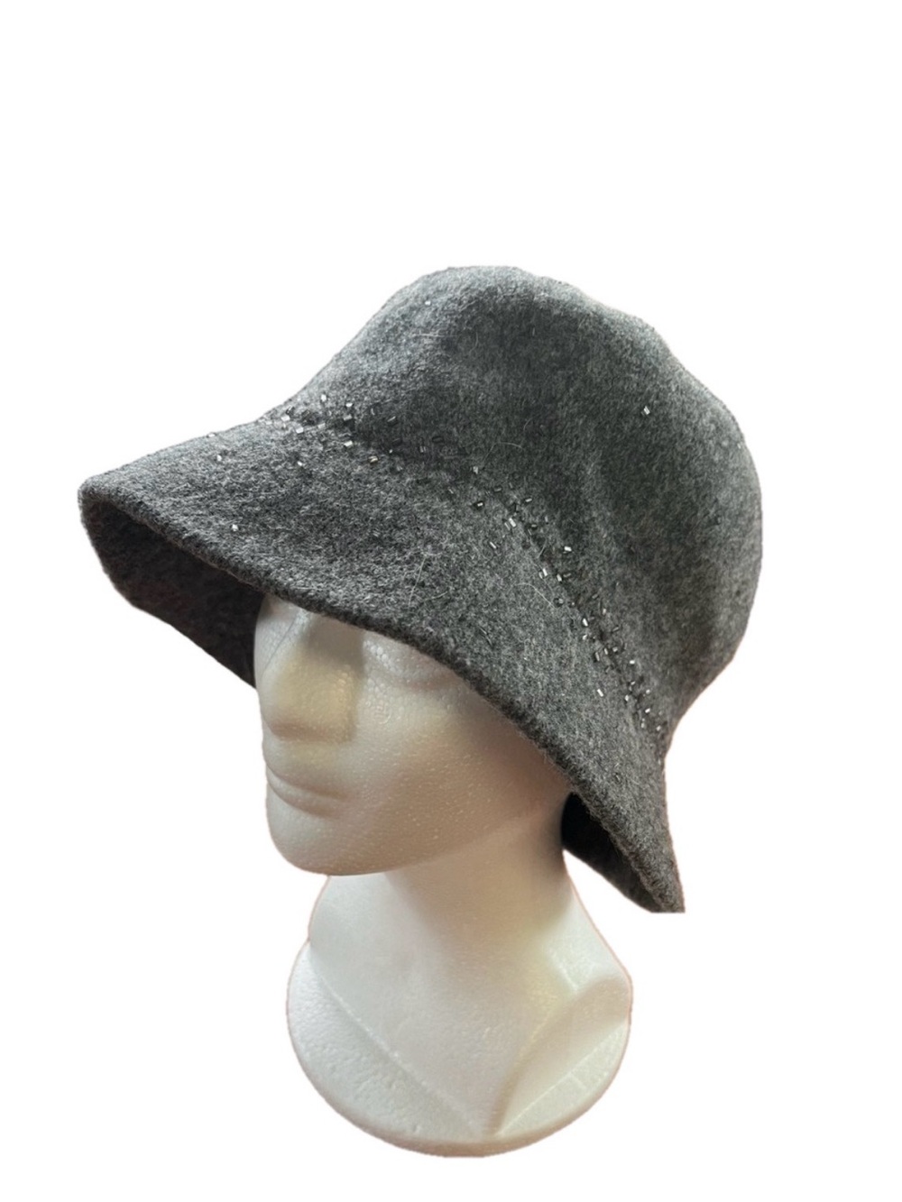 Wool blend (70%) Grey Bucket Hat